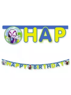 Pókember Spidey Happy Birthday felirat FSC 2 méter Nr4