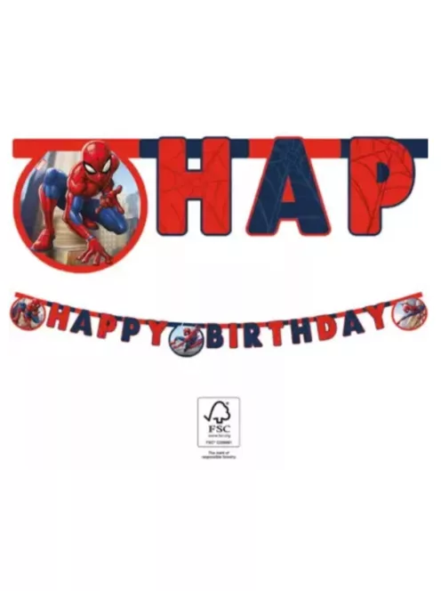 Pókember Crime Fighter Happy Birthday felirat FSC 2 MÉTER Nr3