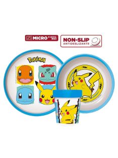 Pokémon csúszásmentes étkészlet, micro műanyag szett