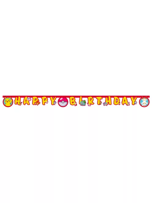 Pokémon Happy Birthday felirat FSC 2 méter Nr1