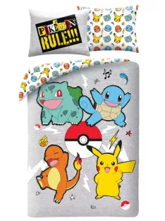   Pokémon Rule! ágyneműhuzat 140×200 cm, 70×90 cm microfibre /microfiber