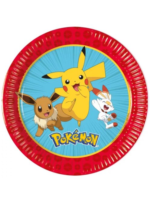 Pokémon Next Generation papírtányér 8 db-os 20 cm FSC Nr2