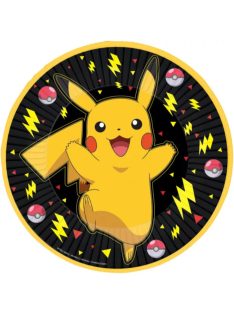 Pokémon Thunder papírtányér 8 DARABOS, 23 cm Nr1