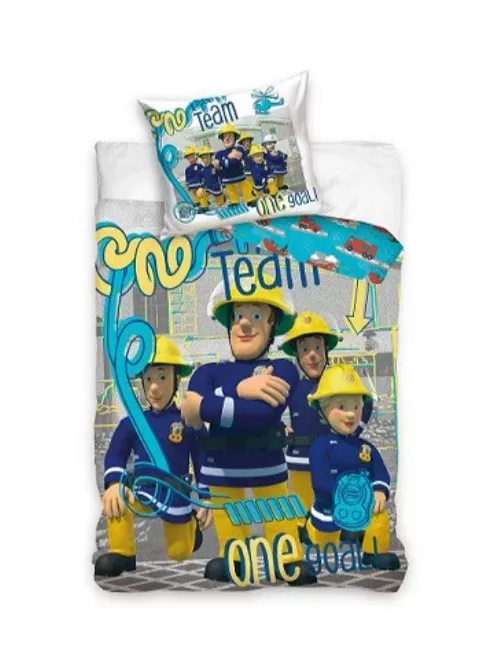 Sam a tűzoltó Team Goal ágyneműhuzat 140×200cm, 70×90 cm Nr4