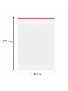   Simítózáras tasak, önzáró tasak, zárható zacskó 120x170 mm