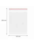 Simítózáras tasak, önzáró tasak, zárható zacskó 150x200 mm