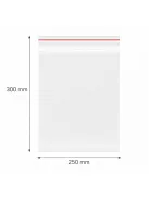 Simítózáras tasak, önzáró tasak, zárható zacskó 250x300 mm