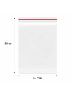   Simítózáras tasak, önzáró tasak, zárható zacskó 60x80 mm