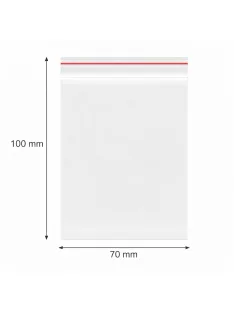   Simítózáras tasak, önzáró tasak, zárható zacskó 70x100 mm