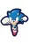 Sonic a sündisznó Run párna, formapárna 40x40 cm Nr3