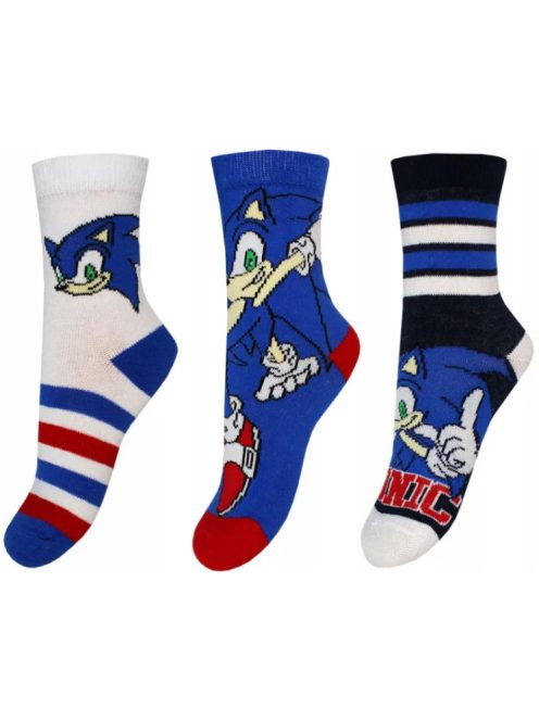 Sonic a sündisznó gyerek bokazokni 3 pár/csomag 23-34 Nr2