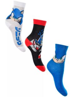 Sonic a sündisznó gyerek bokazokni 3 pár/csomag 23-34 Nr4