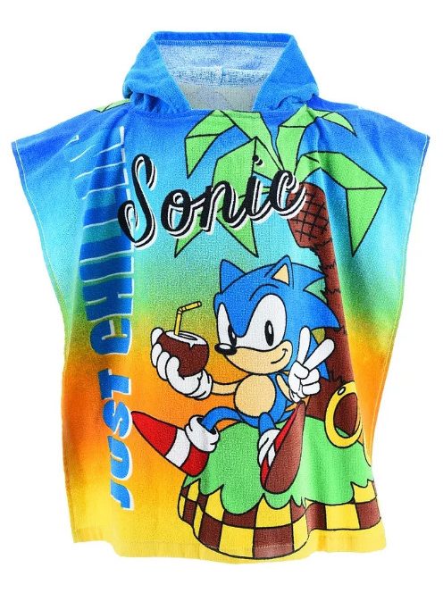 Sonic a sündisznó Chillin' strandtörölköző poncsó 55x110 cm Nr2
