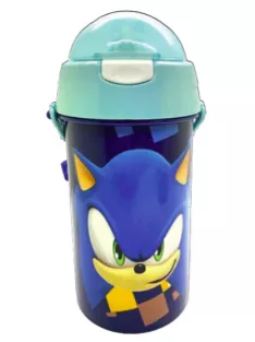   Sonic a sündisznó műanyag szívószálas kulacs akasztóval 500 ml Nr 01