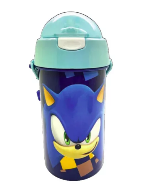Sonic a sündisznó műanyag szívószálas kulacs akasztóval 500 ml Nr 01