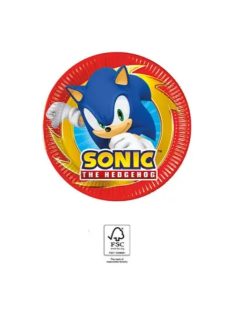  Sonic a sündisznó Sega papírtányér 8 DARABOS, 20 cm FSC Nr2