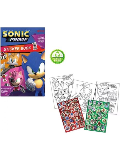 Sonic a sündisznó Prime színező + matrica szett Nr1