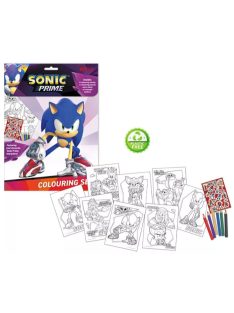 Sonic a sündisznó Prime színező + matrica szett Nr2