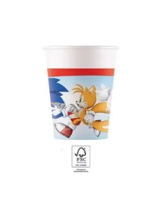Sonic a sündisznó Sega papír pohár 8 DARABOS 200 ml FSC