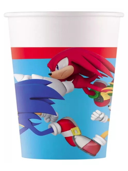 Sonic a sündisznó Sega papír pohár 8 DARABOS 200 ml FSC Nr1