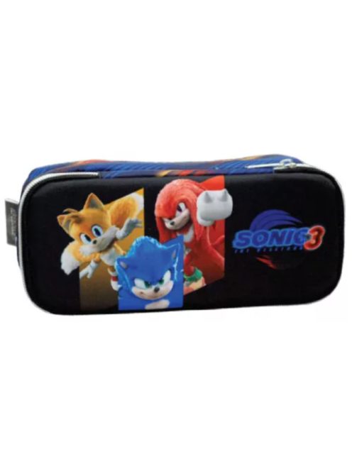 Sonic a sündisznó Brawn 2 rekeszes tolltartó 26 cm