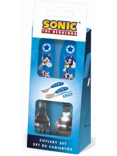   Sonic a sündisznó Speed fém evőeszköz készlet - 2 darabos