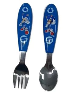   Sonic a sündisznó Speed fém evőeszköz készlet - 2 darabos