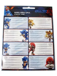 Sonic a sündisznó Hype Man füzetcímke 16 darabos Nr2
