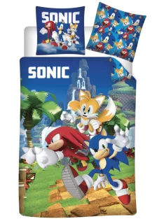   Sonic a sündisznó Speedy Dreams gyerek, ovis ágyneműhuzat 100×135cm, 40×60 cm Nr1