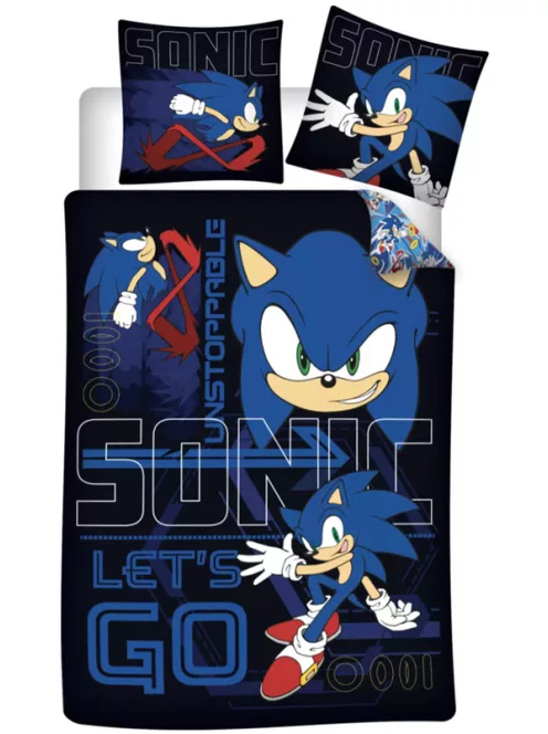 Sonic a sündisznó Unstoppable gyerek, ovis ágyneműhuzat 100×135cm, 40×60 cm Nr4