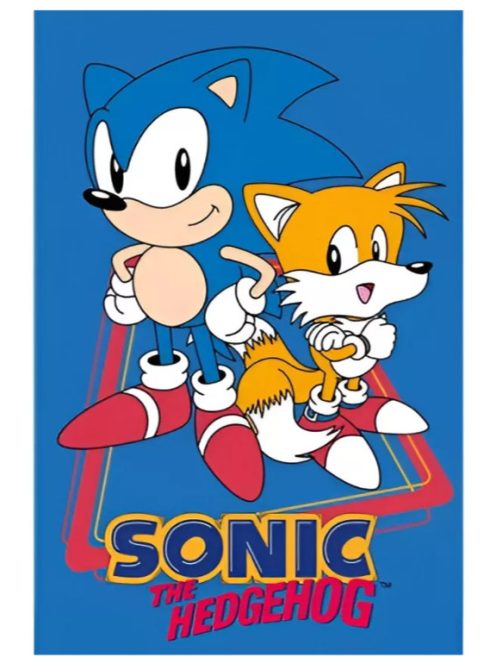 Sonic a sündisznó Tails kéztörlő, arctörlő, törölköző 30x50 cm Nr-2