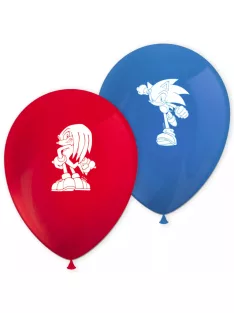 Sonic a sündisznó léggömb, lufi 8 db-os 28 cm Nr1