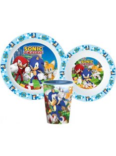   Sonic a sündisznó étkészlet, micro műanyag szett 260 ml-es pohárral