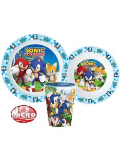   Sonic a sündisznó étkészlet, micro műanyag szett 260 ml-es pohárral