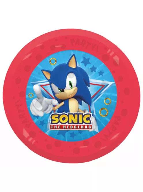 Sonic a sündisznó Sega micro prémium műanyag lapostányér 21 cm