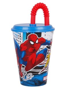 Pókember szívószálas pohár 430 ml Nr1