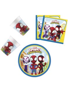   Pókember Spidey party szett 36 DARABOS, 23 cm-es tányérral Nr2
