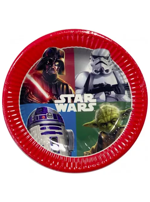 Star Wars papírtányér, party tányér 8 DARABOS, 20 cm Nr5