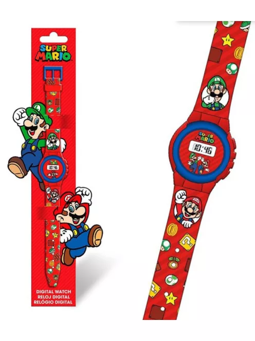 Super Mario digitális karóra Nr1 - ELEMCSERÉRE SZORUL!