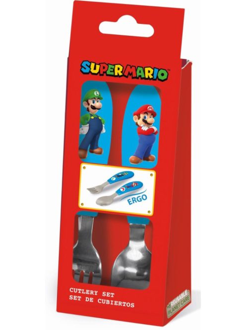 Super Mario Brothers fém evőeszköz készlet - 2 darabos