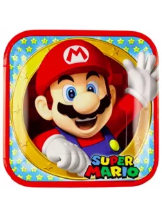   Super Mario papírtányér, party tányér 8 DARABOS, 23 cm Nr4