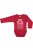 Kynga feliratos piros hosszú ujjú baba body - Szempróba 56, 62, 68, 74, 80, 86, 92, 98 cm - MEGSZŰNŐ TERMÉK, UTOLSÓ DARABOK