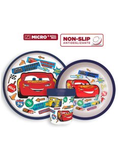   Disney Verdák Stickers csúszásmentes étkészlet, micro műanyag szett