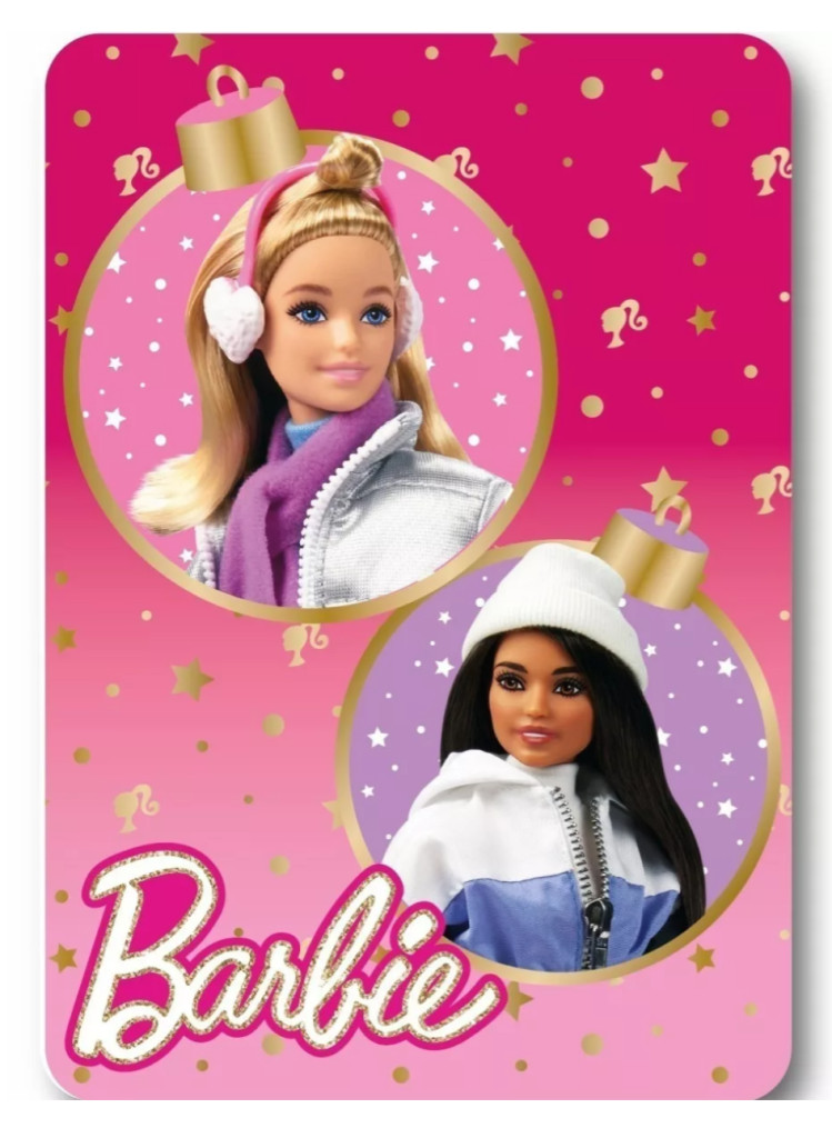 Image of Barbie Winter Karácsonyi polár takaró, pléd 100x140 cm Nr5