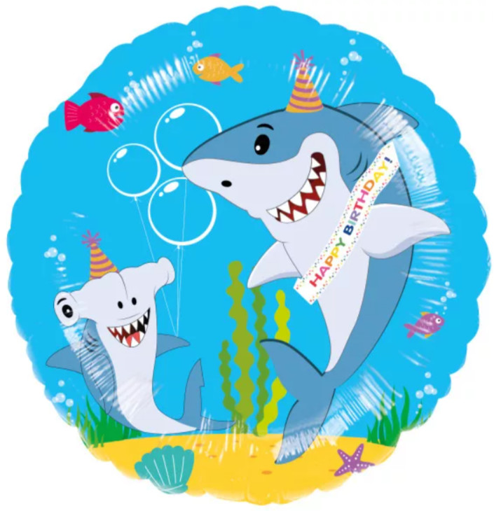 Image of Állatos Friendly Shark fólia lufi 43 cm