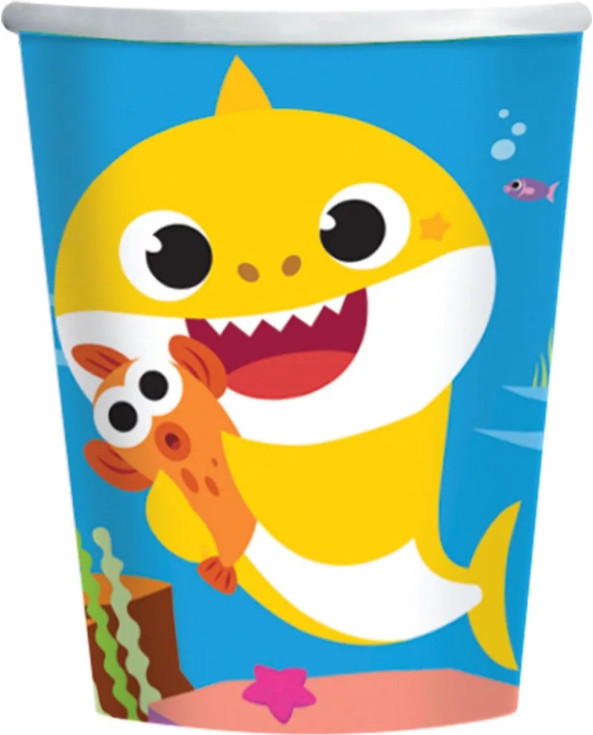 Baby Shark papír pohár 8 DARABOS 250 ml