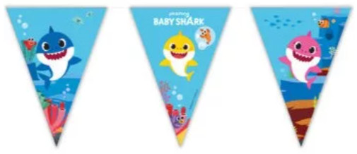 Image of Baby Shark Fun in the Sun zászlófüzér 2,3 MÉTER