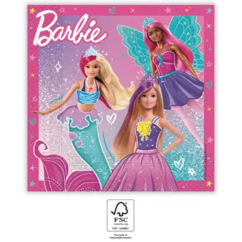 Barbie Fantasy szalvéta 20 DARABOS, 33x33 cm FSC
