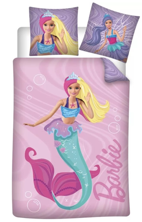 Image of Barbie Mermaid ágyneműhuzat 140×200cm, 65×65 cm Nr1
