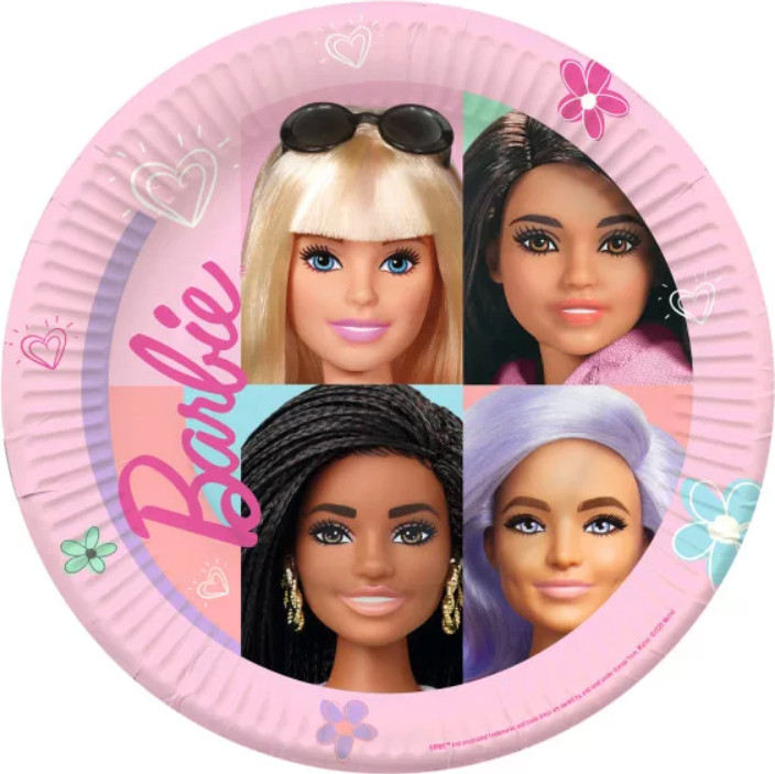 Image of Barbie papírtányér 8 DARABOS, 23 cm